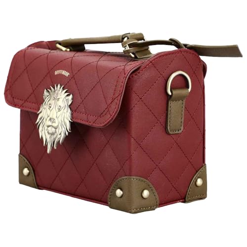 Harry Potter Premium House Mini Trunk Crossbody Handtasche, kastanienbraun, Gryffindor von Bioworld