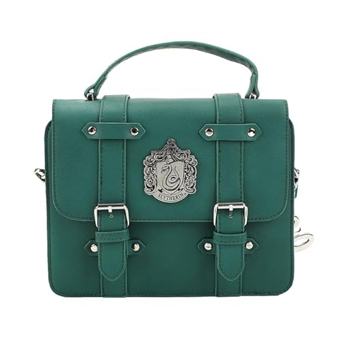 Harry Potter Satchel Handtasche mit Charms, Slytherin, Small von Bioworld