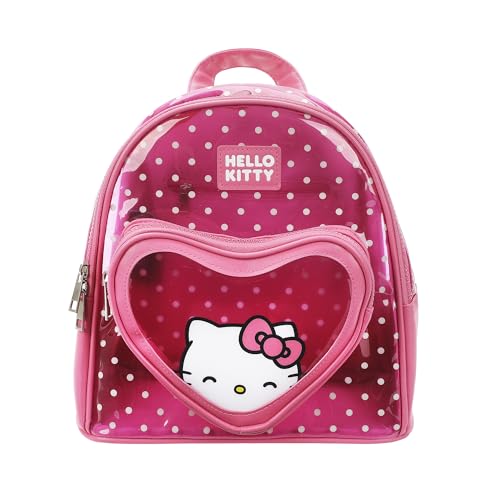 Hello Kitty Heart Mini-Rucksack für Damen, gepunktet, 25,4 cm, Pink von Bioworld