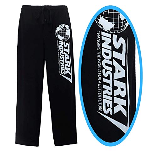 Iron Man Stark Industries Herren Pyjamahose mit Logo - Schwarz - 46/48/L von Bioworld