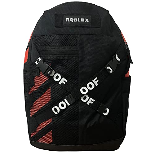 Roblox Backpack Boys Kinderspiel Schwarz Red Skater School Rucksack 18.5 ” Einheitsgröße von Bioworld