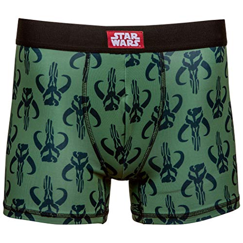 Star Wars Herren Unterwäsche Mandalorian Symbol Boxer Slips Gr. (10 /12)XXL , grün von Bioworld