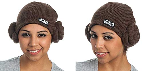 Star Wars Princess Leia Buns Adult Costume Knit Hat von Bioworld