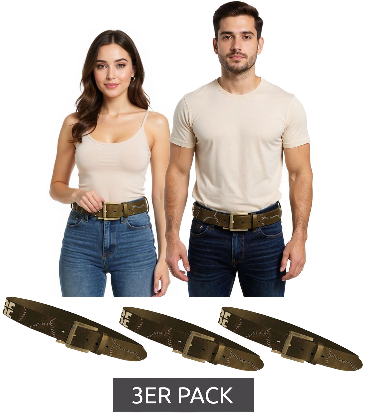 3er Pack The Texas Chainsaw Massacre Gürtel für Damen oder Herren stylischer Leder-Gürtel Freizeit-Gürtel Länge 116,5cm BT104741TCM4 Braun 3er Pack The Texas Chainsaw Massacre Gürtel für Damen oder Herren stylischer Leder-Gürtel Freizeit-Gürtel Länge 116,5cm BT104741TCM4 Braun von BioworldMerch