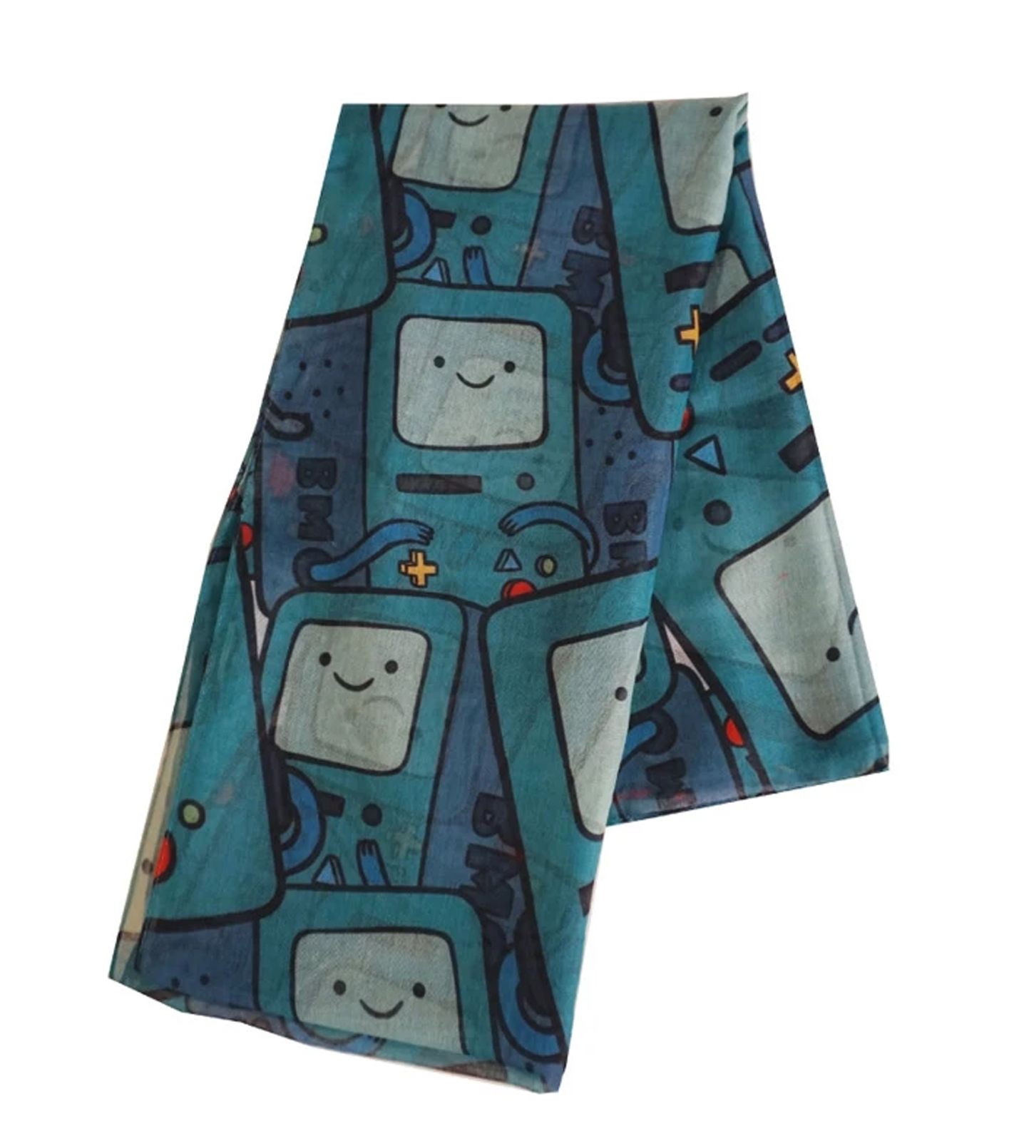 ADVENTURE TIME Halstuch mit Beemo Print 180cm langer Sommer-Schal Cartoon SF260201ADV Grün/Bunt ADVENTURE TIME Halstuch mit Beemo Print 180cm langer Sommer-Schal Cartoon SF260201ADV Grün/Bunt von BioworldMerch