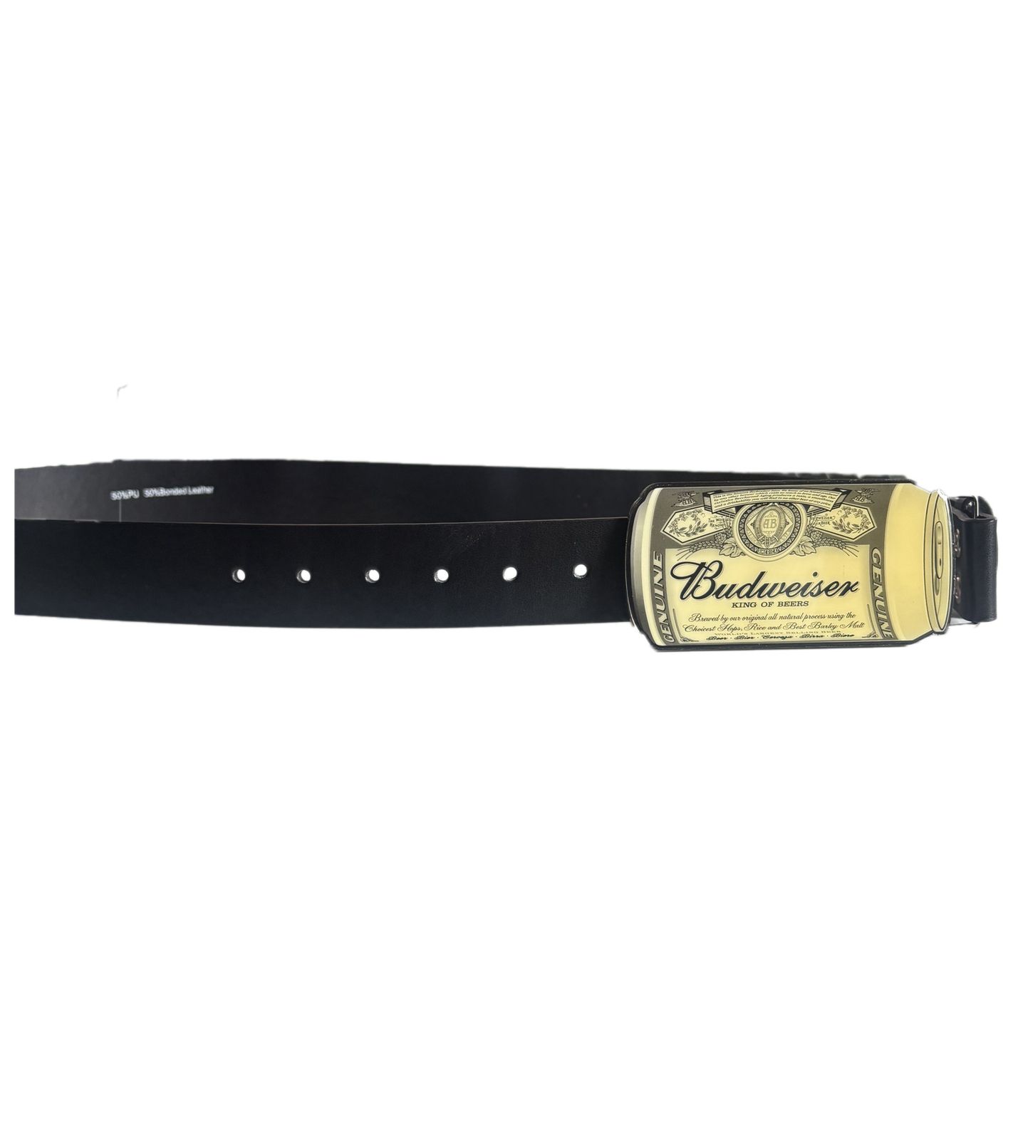 Budweiser Leder-Gürtel mit Logo-Schnalle Freizeit-Gürtel BT000005BUD Schwarz Budweiser Leder-Gürtel mit Logo-Schnalle Freizeit-Gürtel BT000005BUD Schwarz von BioworldMerch