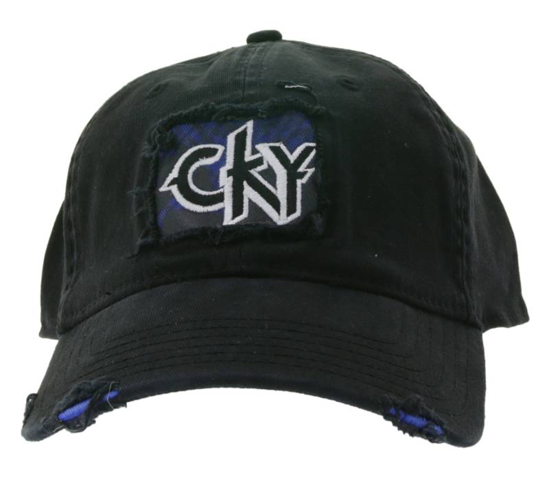 CAMP KILL YOURSELF Unisex Cap Baumwoll-Cap im starken Used Look Kopfbedeckung TC101767CKY Schwarz von BioworldMerch