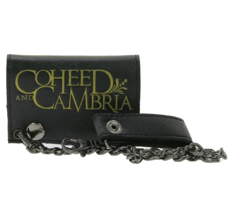 COHEED AND CAMBRIA Leder-Geldbörse mit Logo-Motiv Metalldruckknöpfen und Kette Rockiger Gothic-Style LW105544COH0 Schwarz/Gold von BioworldMerch