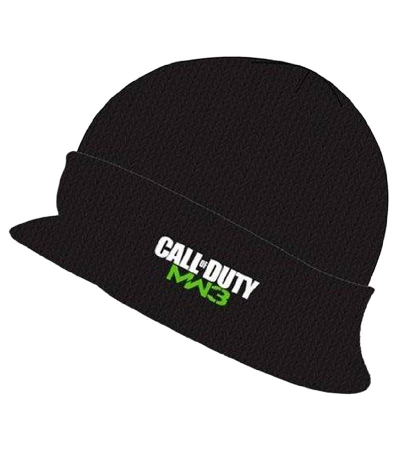 Call Of Duty MW3 Videospiel Schirm-Beanie mit MW3-Stickerei Strick-Mütze Fan-Beanie 84680CDT Schwarz von BioworldMerch