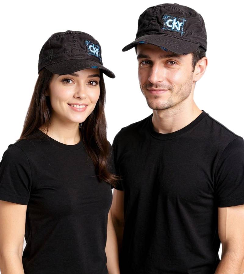 Camp Kill Yourself Unisex Baumwoll-Cap im millitärischen Schnitt mit leicht gebogenen Schnitt FC101711CKY Schwarz von BioworldMerch