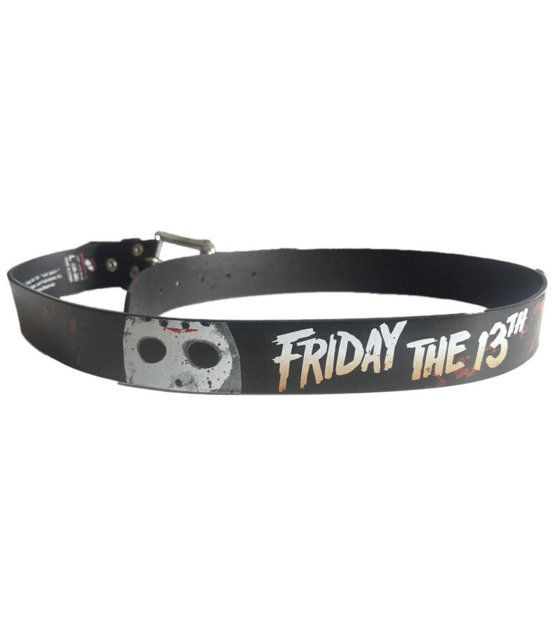 Friday the 13th Gürtel für Damen oder Herren verstellbarer Freizeit-Gürtel BT104736FTT4 Schwarz von BioworldMerch