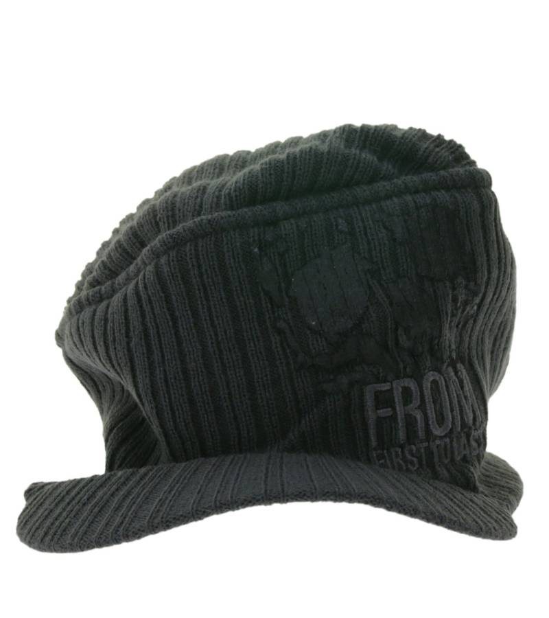 From First To Last Unisex Post-Hardcore-Band Schirm-Beanie mit Band-Stickerei Strick-Mütze Fan-Beanie KC106310FTL Grau von BioworldMerch