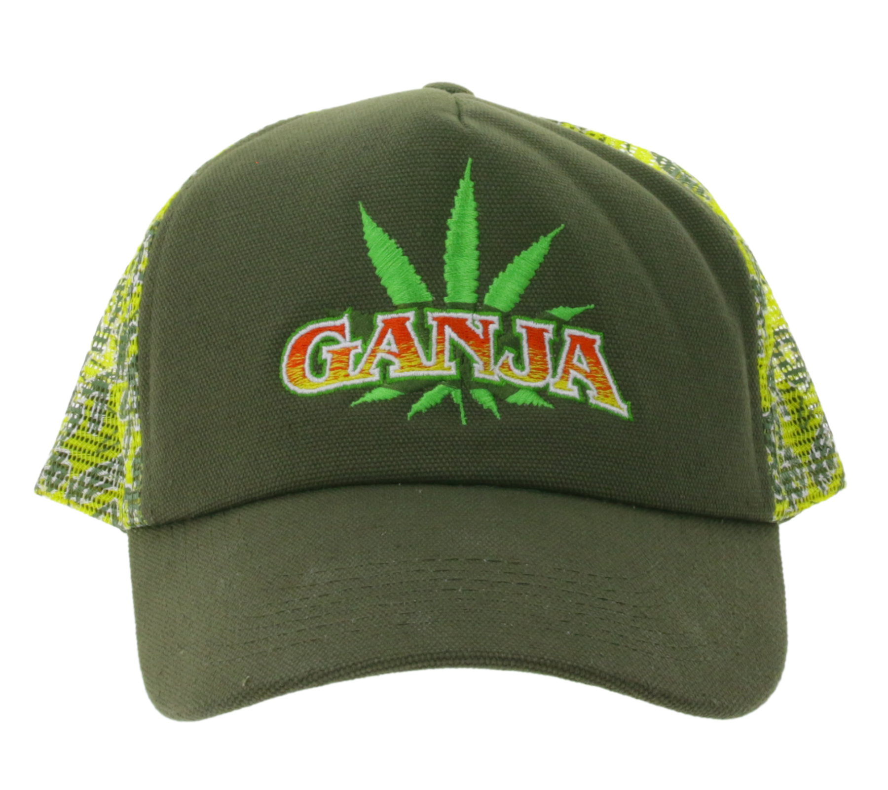 Ganja Green Canvas Trucker-Cap Baseball-Cap Baumwoll-Cap mit Netzeinsatz 7420GUY Grün/Gelb Ganja Green Canvas Trucker-Cap Baseball-Cap Baumwoll-Cap mit Netzeinsatz 7420GUY Grün/Gelb von BioworldMerch