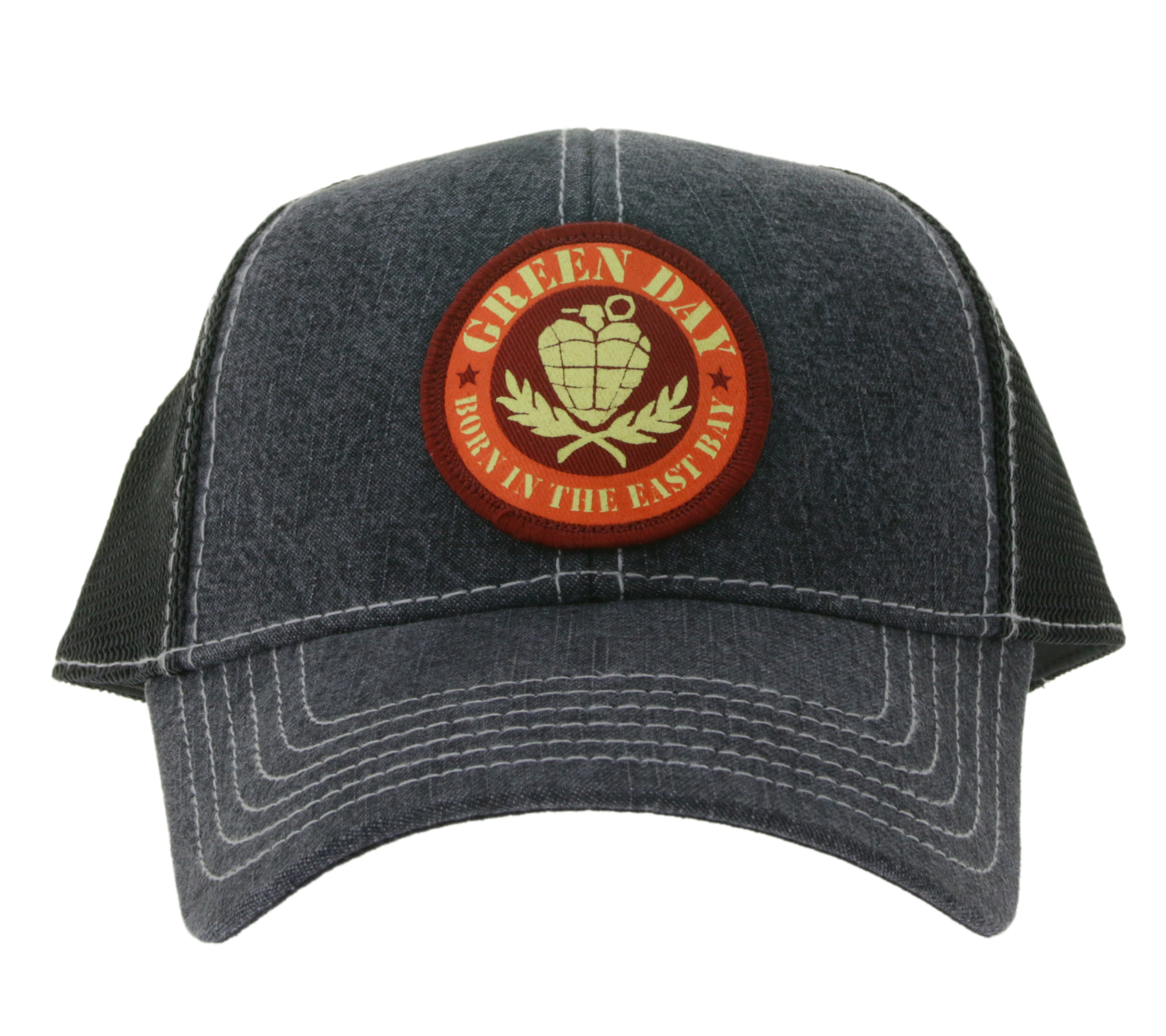 Green Day Unisex Punkrock-Band Baumwoll-Cap mit Netzeinsatz und leicht gebogenen Schnitt TC103153GRN Dunkelgrau/Schwarz Green Day Unisex Punkrock-Band Baumwoll-Cap mit Netzeinsatz und leicht gebogenen Schnitt TC103153GRN Dunkelgrau/Schwarz von BioworldMerch