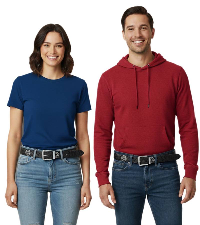 HIM Gürtel der Rockband für Damen oder Herren Einheitsgröße 100cm stylischer Freizeit-Gürtel BT110925HIM4 Schwarz/Grau von BioworldMerch