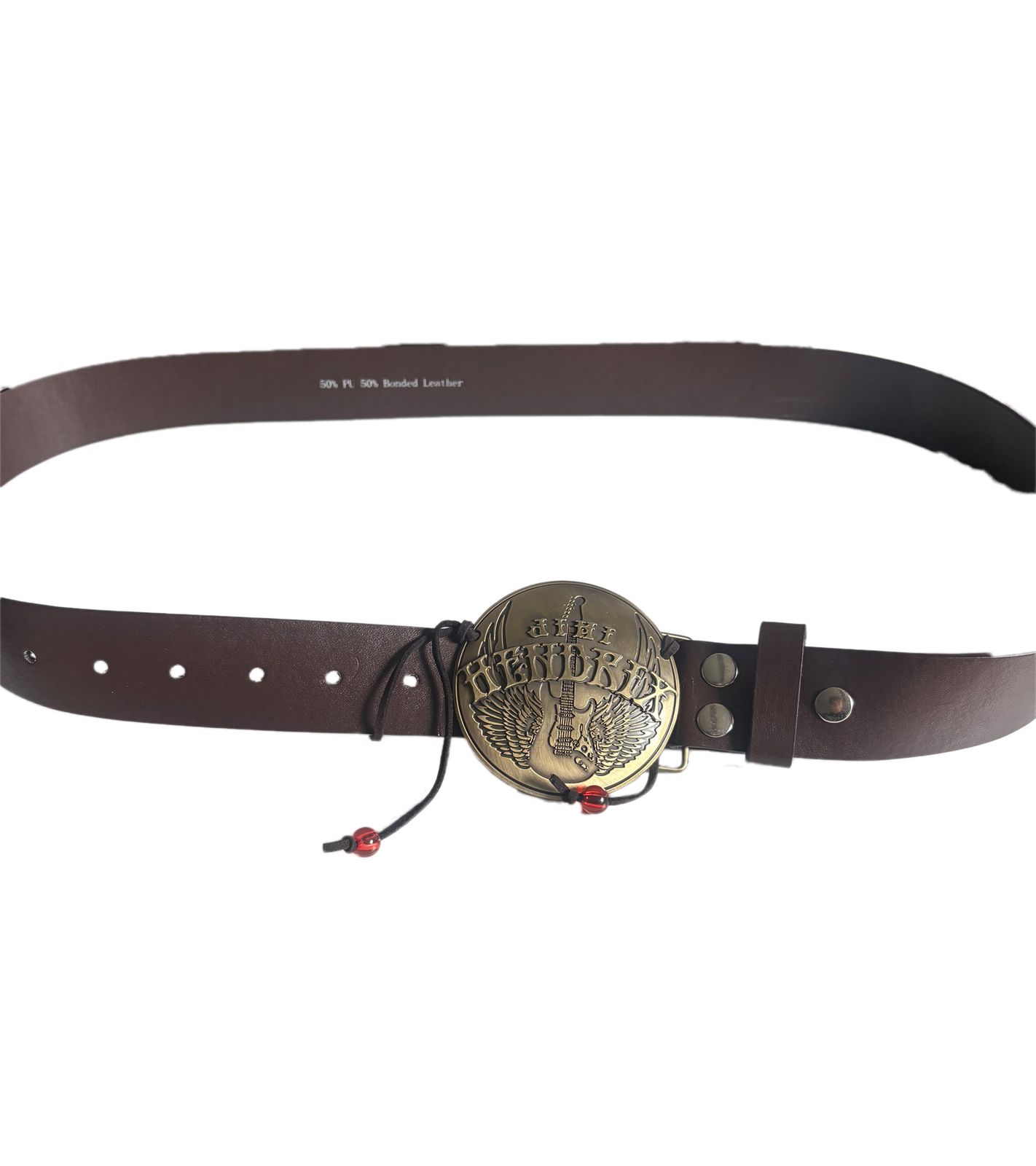Jimi Hendrix Gürtel für Damen oder Herren stylischer Leder-Gürtel mit Logo-Schnalle Freizeit-Gürtel Braun Jimi Hendrix Gürtel für Damen oder Herren stylischer Leder-Gürtel mit Logo-Schnalle Freizeit-Gürtel Braun von BioworldMerch