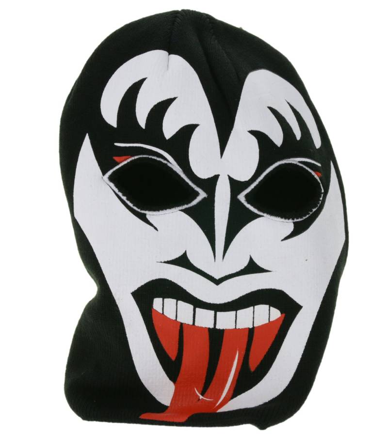 KISS Beanie mit großem Front-Print Strick-Mütze Fan-Beanie mit Logo im Nacken SK162060KIS Schwarz von BioworldMerch