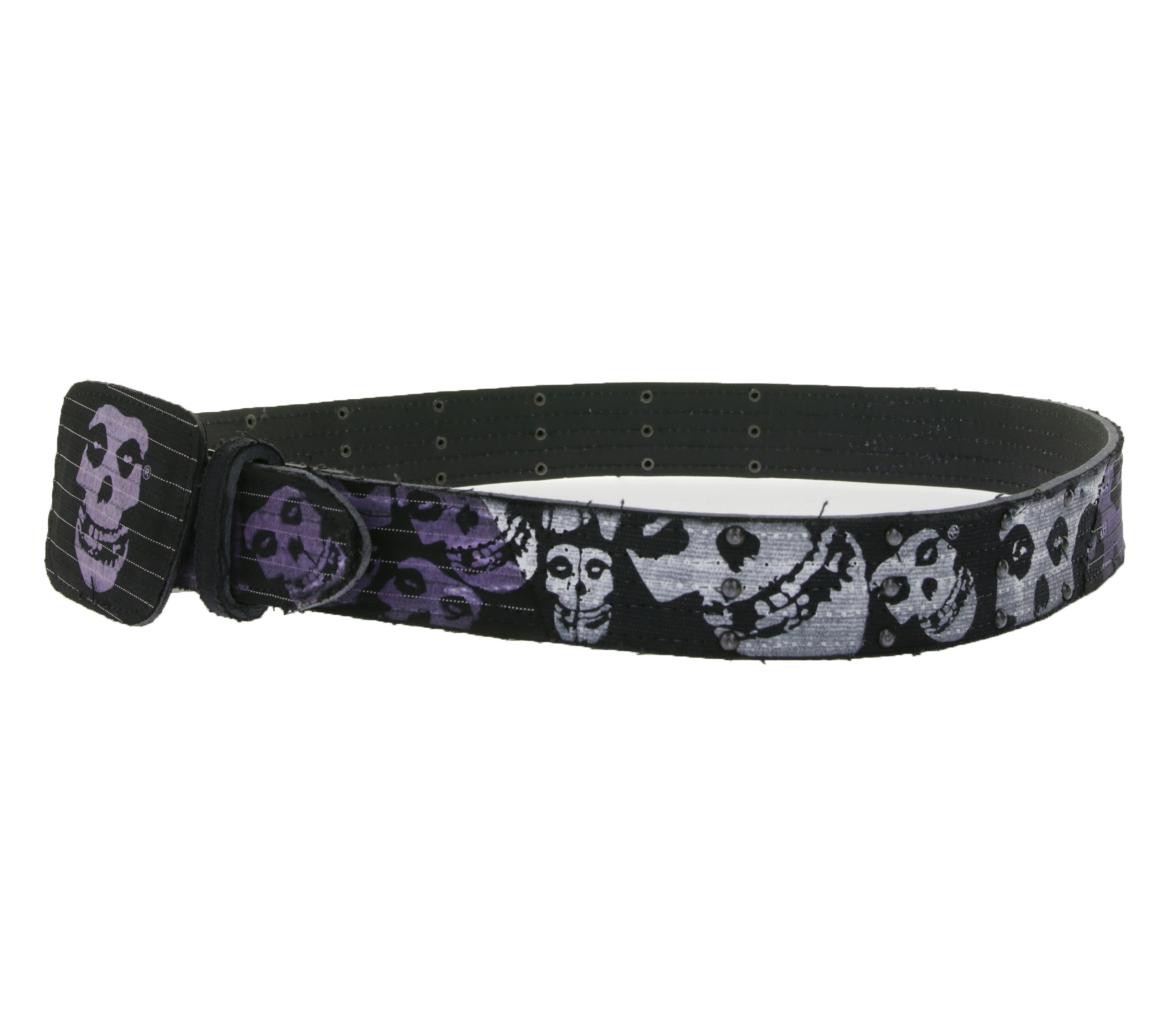 MISFITS Gürtel der Punk-Band für Damen und Herren im Destroyed Look mit Totenköpfen Freizeit-Gürtel BT109173MIS4 Schwarz/Weiß/Lila MISFITS Gürtel der Punk-Band für Damen und Herren im Destroyed Look mit Totenköpfen Freizeit-Gürtel BT109173MIS4 Schwarz/Weiß/Lila von BioworldMerch
