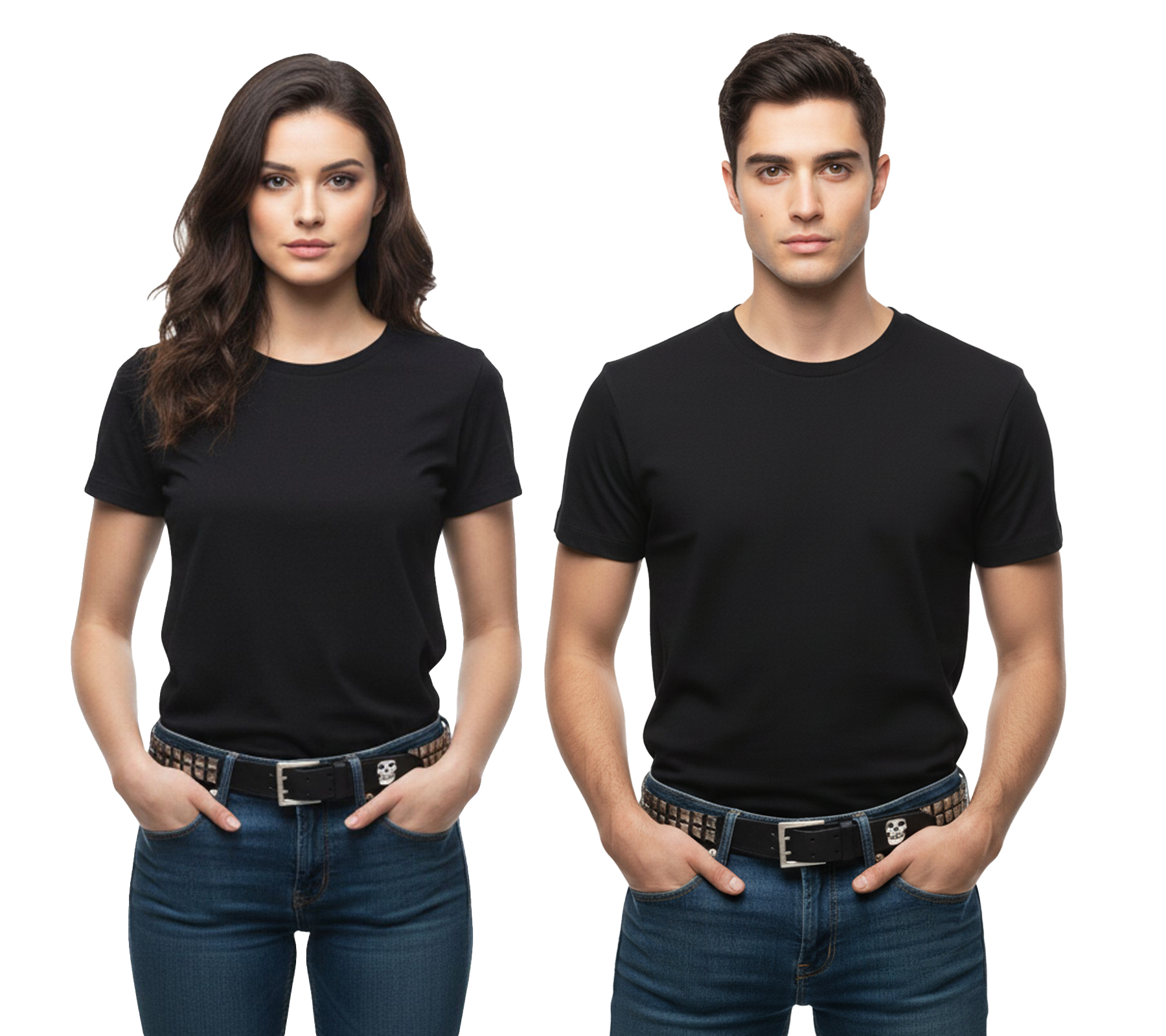 MISFITS Gürtel der Punk-Band für Damen und Herren im Nietengürtel Look mit Totenkopf Freizeit-Gürtel Schwarz von BioworldMerch