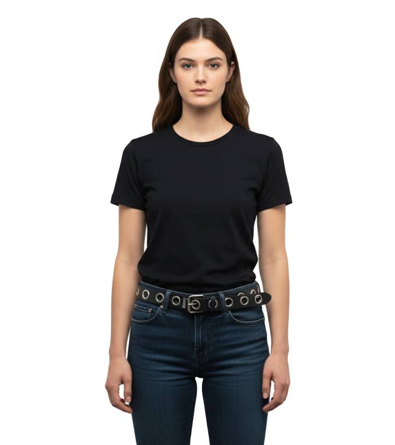 MISFITS Gürtel der Punk-Band für Damen und Herren mit Schriftzug und Nieten Freizeit-Gürtel BT105931MIS3 Schwarz/Weiß von BioworldMerch