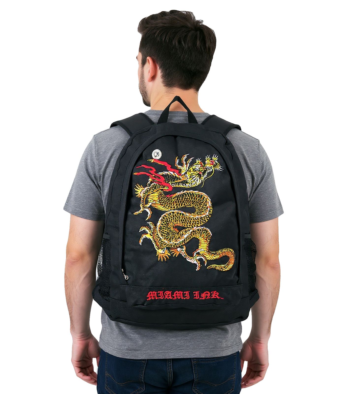 Miami Ink Orientalischer Drachentattoo-Rucksack Tages-Rucksack Schwarz von BioworldMerch