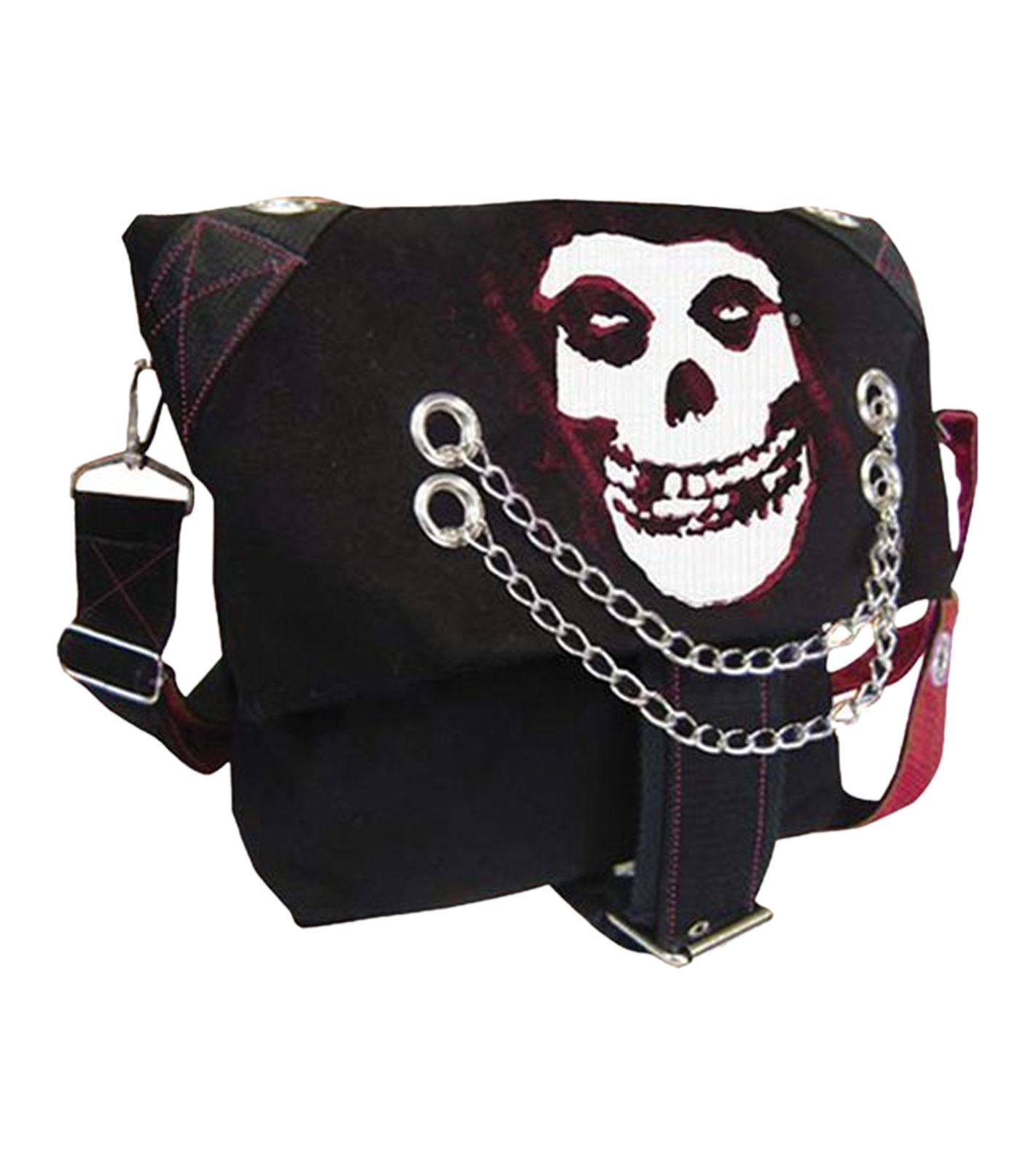 Misfits Punk-Band Umhänge-Tasche Messengerbag mit zwei Ketten Laptop-Tasche Fan-Artikel 37 x 32 x 4 cm MB108441MIS0 Schwarz/Rot Misfits Punk-Band Umhänge-Tasche Messengerbag mit zwei Ketten Laptop-Tasche Fan-Artikel 37 x 32 x 4 cm MB108441MIS0 Schwarz/Rot von BioworldMerch
