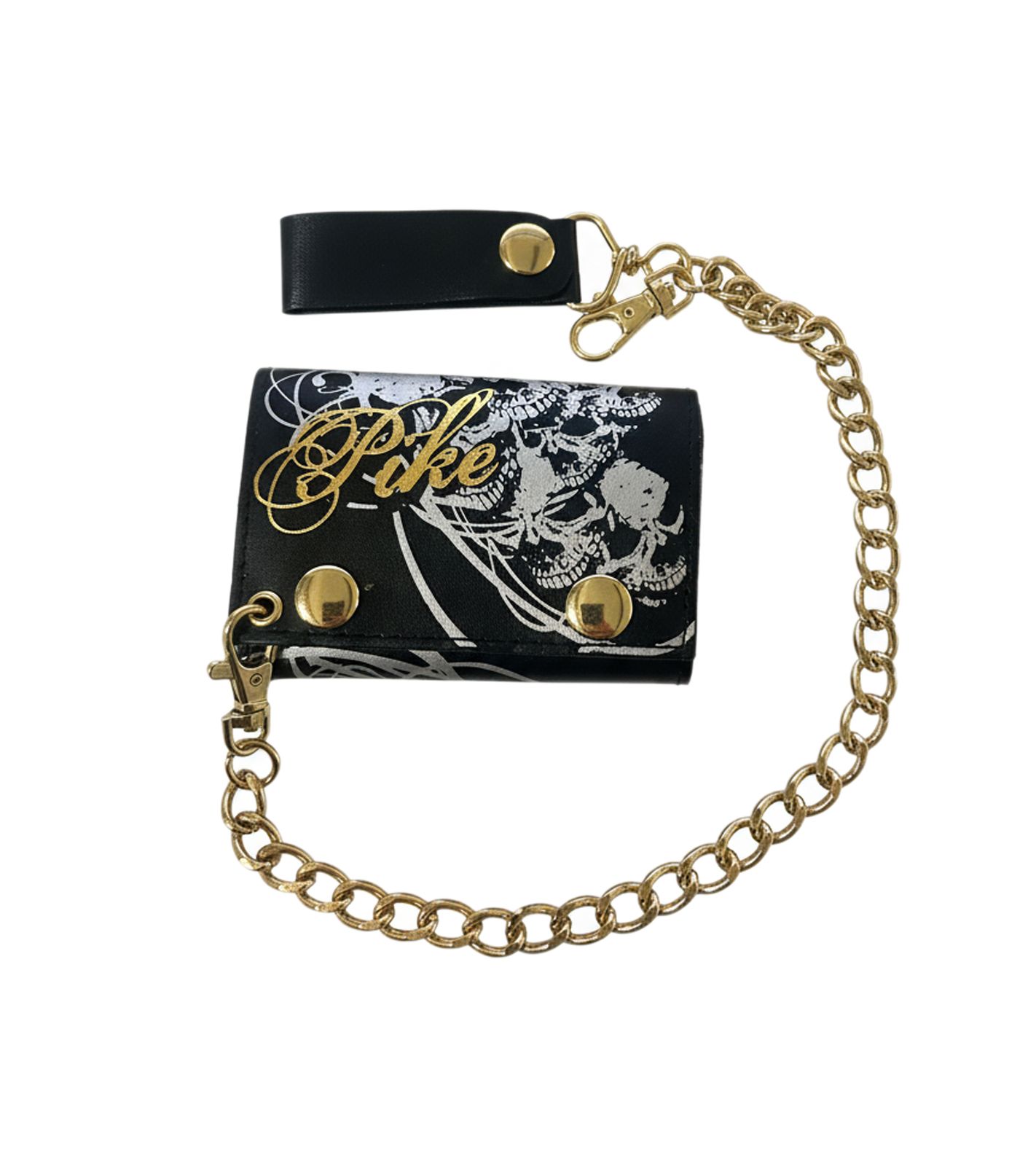 Pike Apparel Portemonnaie Punk-Accessoires mit Logo-Schriftzug Geldbeutel Schwarz/Silber von BioworldMerch