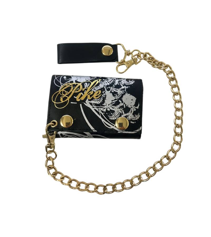 Pike Apparel Portemonnaie Punk-Accessoires mit Logo-Schriftzug Geldbeutel Schwarz/Silber von BioworldMerch
