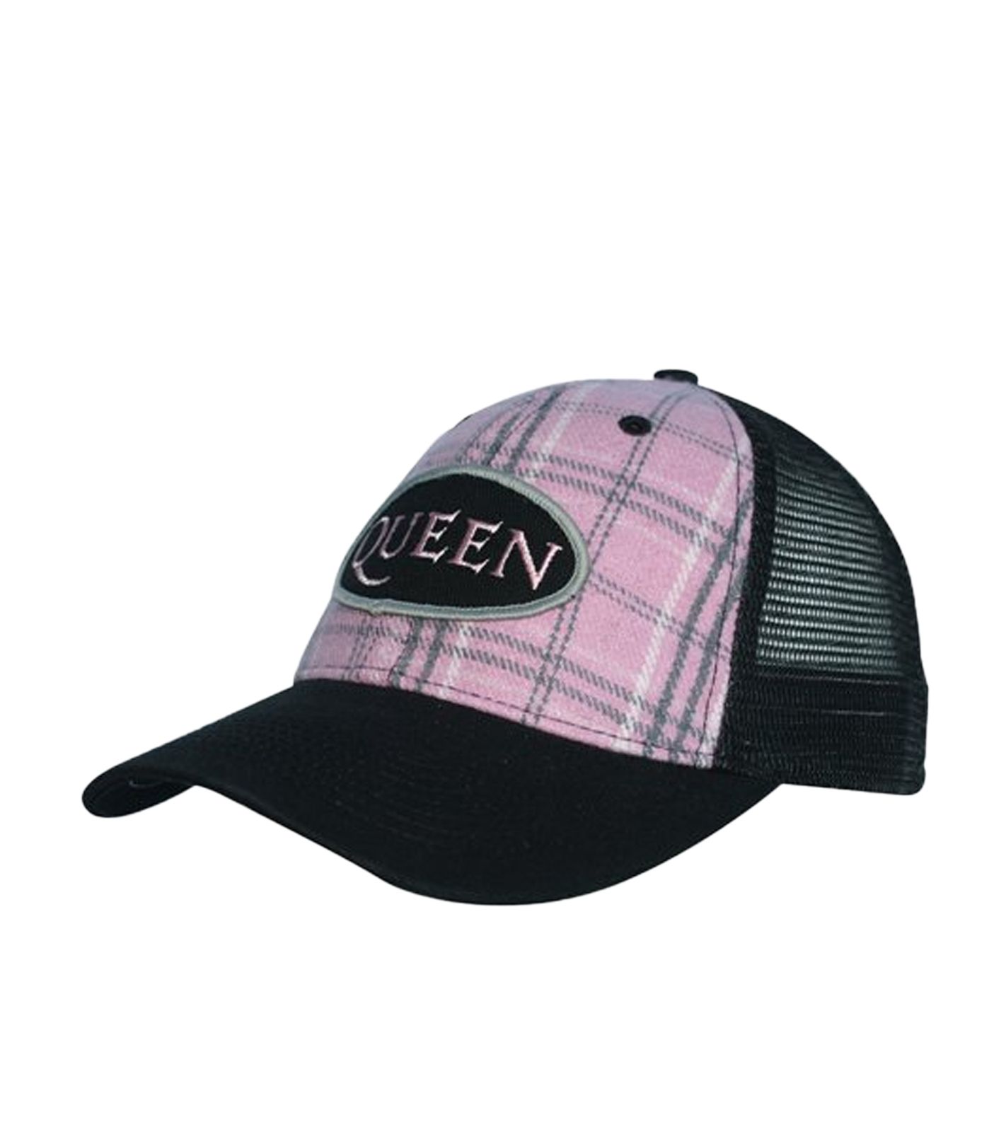Queen Rock-Band Baseball-Cap Baumwoll-Cap mit „Queen“ Stickerei Trucker-Cap TC105953QUN Schwarz/Rosa Queen Rock-Band Baseball-Cap Baumwoll-Cap mit „Queen“ Stickerei Trucker-Cap TC105953QUN Schwarz/Rosa von BioworldMerch