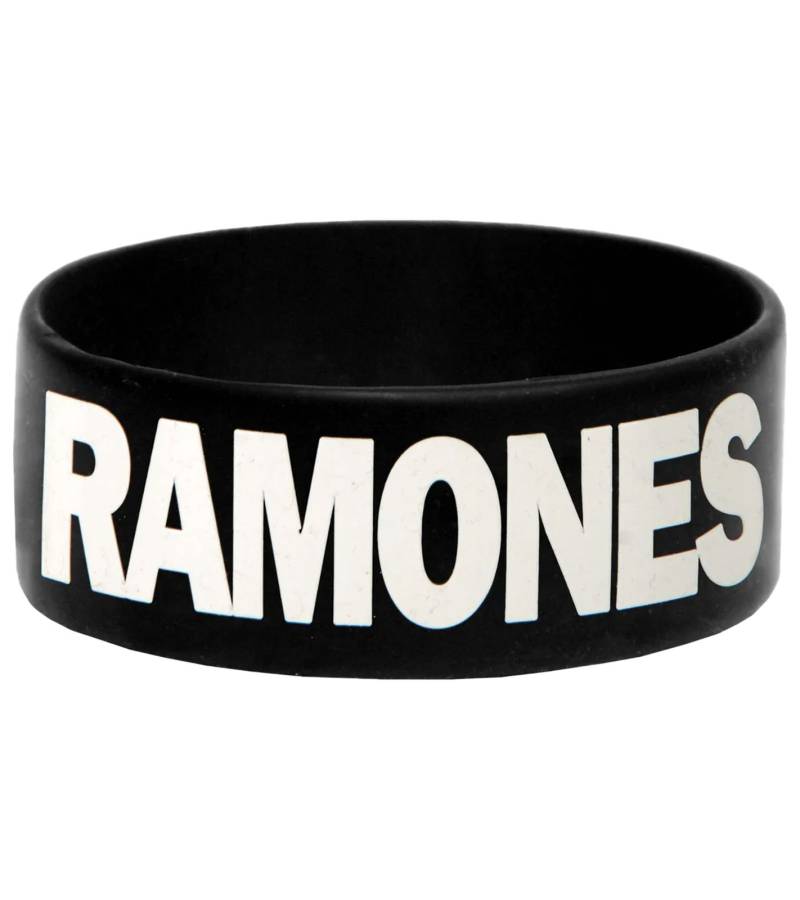 Ramones Gummi-Armband Punk-Band mit Ramones-Schriftzug Fan-Artikel WB151095RAM Schwarz/Weiß Ramones Gummi-Armband Punk-Band mit Ramones-Schriftzug Fan-Artikel WB151095RAM Schwarz/Weiß von BioworldMerch