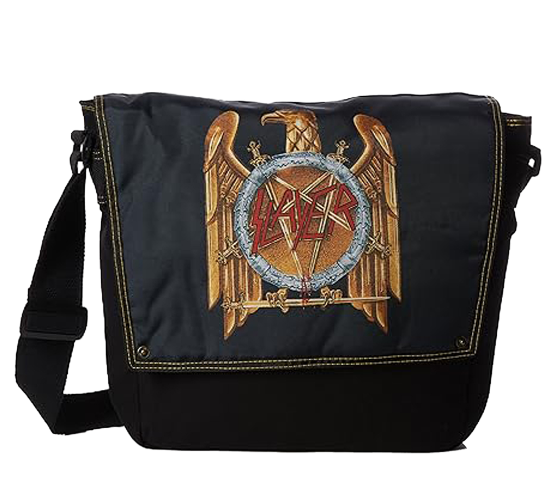 SLAYER Trashmetal-Band Umhänge-Tasche Messengerbag Laptop-Tasche Fan-Artikel 42 x 36 x 6 cm MB106926SLA Schwarz SLAYER Trashmetal-Band Umhänge-Tasche Messengerbag Laptop-Tasche Fan-Artikel 42 x 36 x 6 cm MB106926SLA Schwarz von BioworldMerch