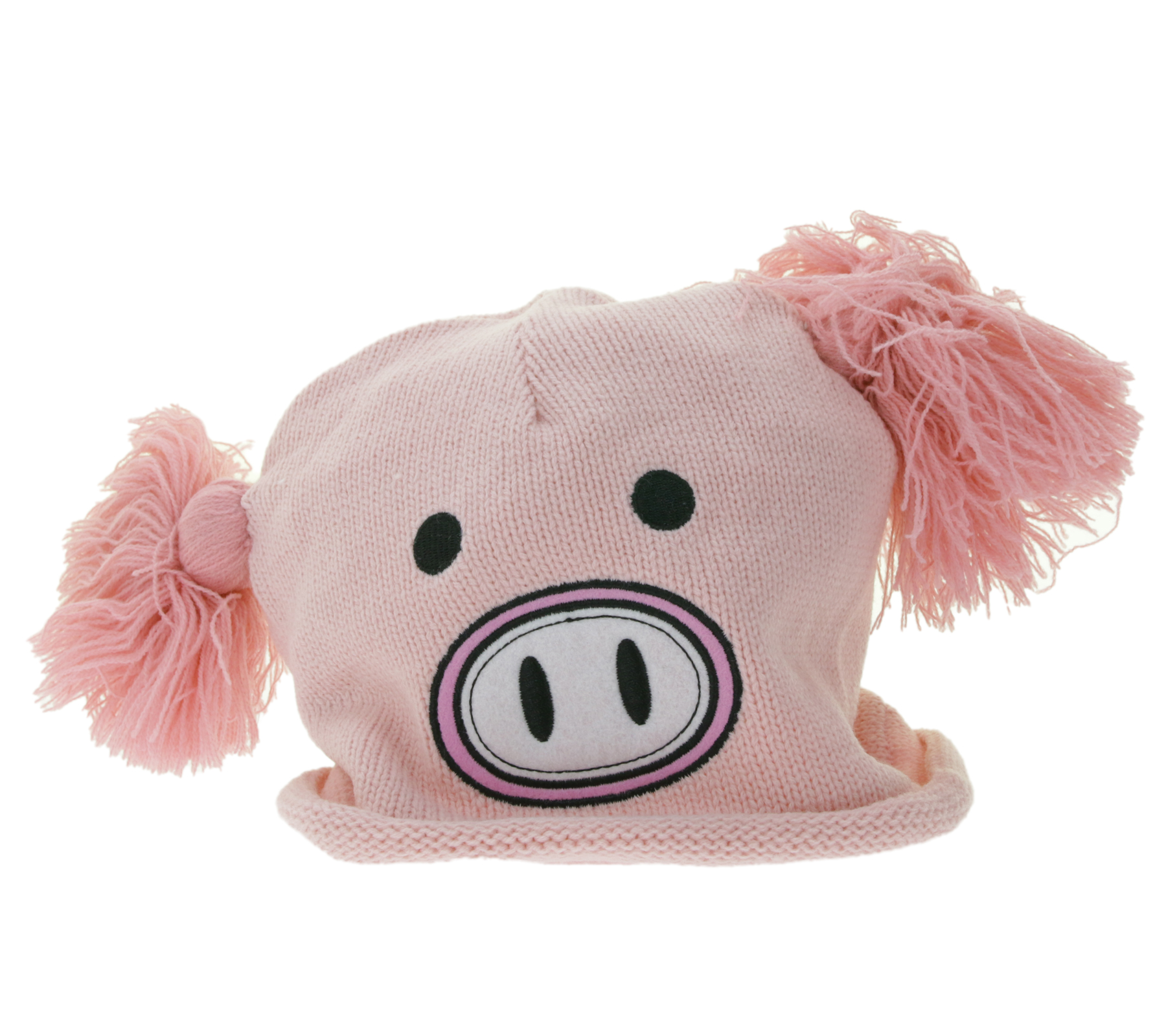 Schweinchen Mütze Teenager Beanie mit Bommeln und niedlichem Gesicht vorne BE170080PLW Rosa Schweinchen Mütze Teenager Beanie mit Bommeln und niedlichem Gesicht vorne BE170080PLW Rosa von BioworldMerch