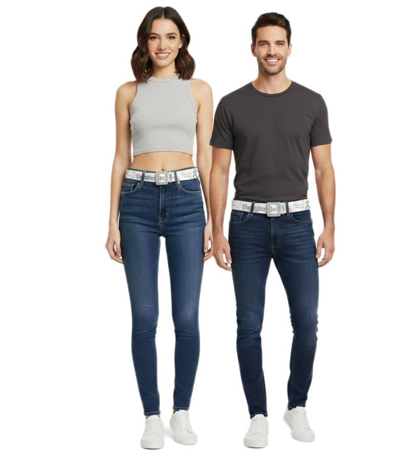 THE PUSSYCAT DOLLS Gürtel für Damen Einheitsgröße 95cm mit auffälliger Schnalle BT110456PCD3 Weiß/Pink von BioworldMerch