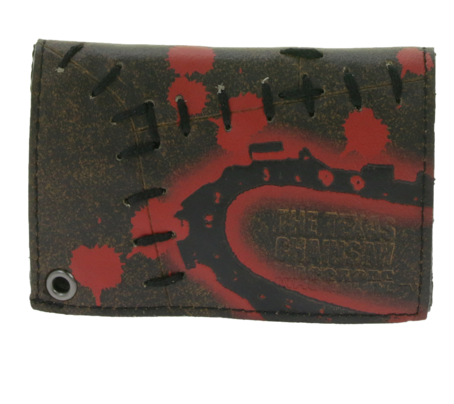 THE TEXAS GAINSAW MASSAGRE Leder-Geldbörse mit roten sprinkelförmigem-Motiv Metalldruckknöpfen und Kette Rockiger Gothic-Style LW104782TCM Schwarz/Rot THE TEXAS GAINSAW MASSAGRE Leder-Geldbörse mit roten sprinkelförmigem-Motiv Metalldruckknöpfen und Kette Rockiger Gothic-Style LW104782TCM Schwarz/Rot von BioworldMerch