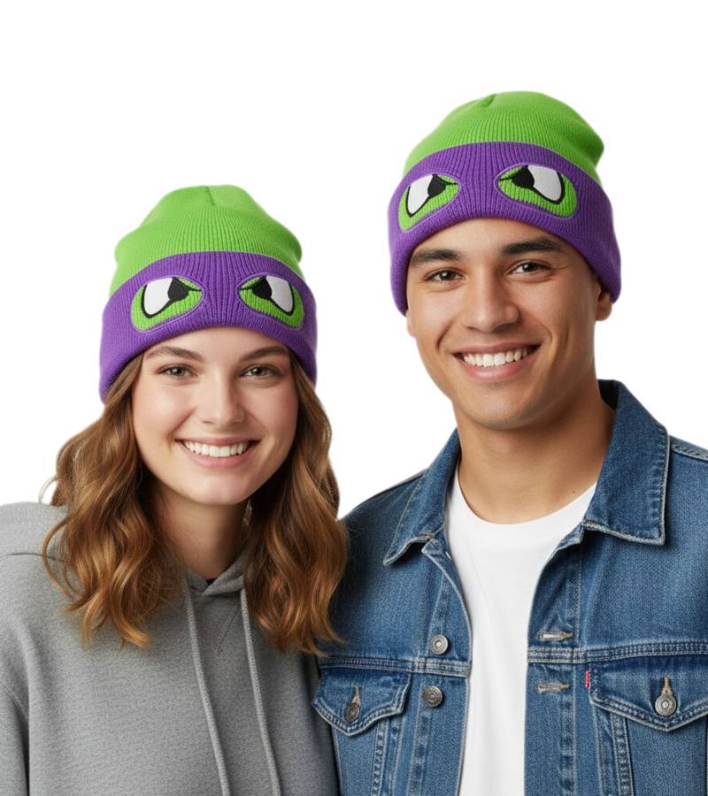 Teenage Mutant Ninja Turtles Beanie im Donnie-Gesichtsdesign Strick-Beanie Fan-Artikel KC07QQTMT Grün von BioworldMerch