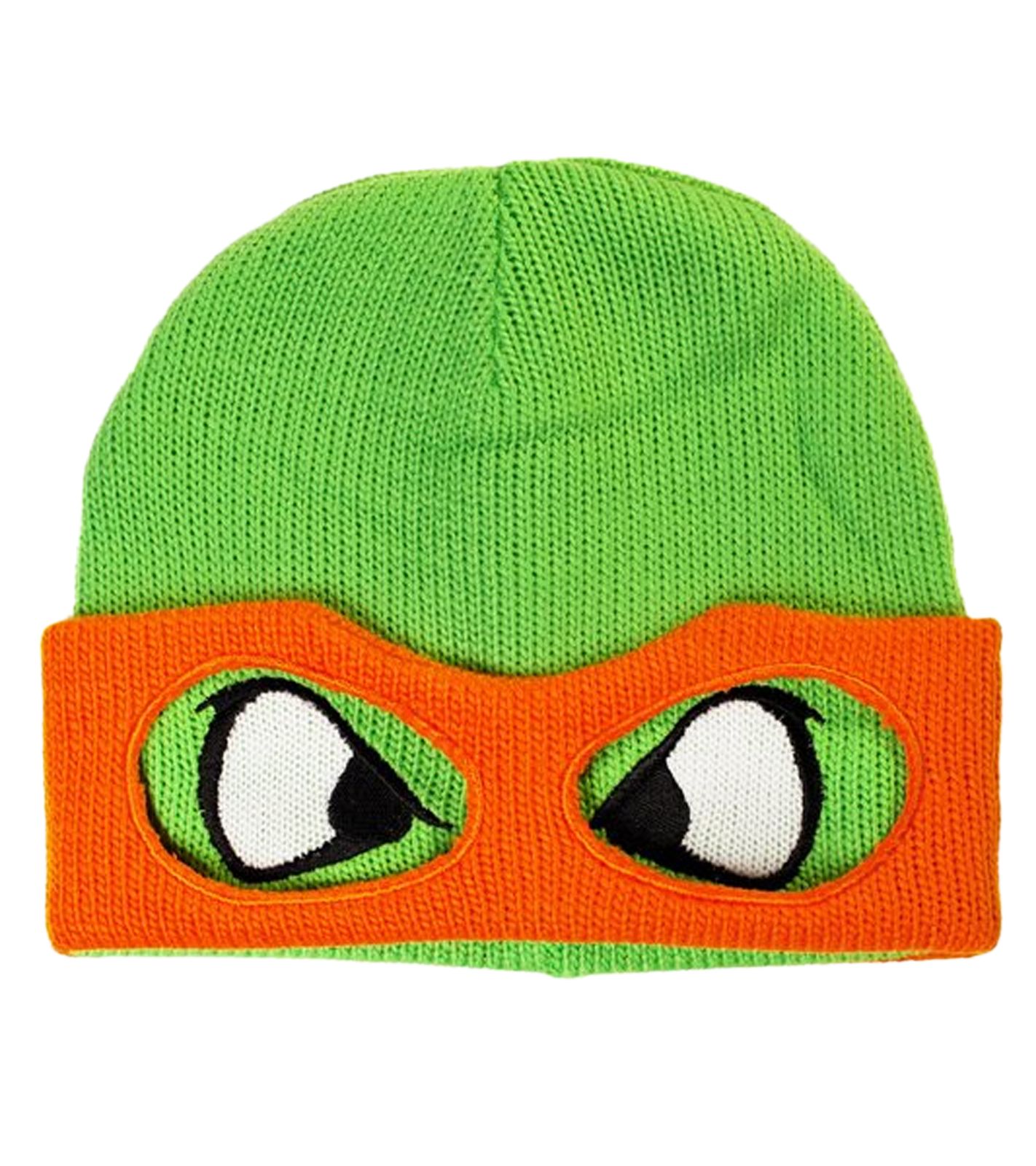 Teenage Mutant Ninja Turtles Beanie im Michelangelo-Gesichtsdesign Strick-Beanie Fan-Artikel KC07QPTMT Grün Teenage Mutant Ninja Turtles Beanie im Michelangelo-Gesichtsdesign Strick-Beanie Fan-Artikel KC07QPTMT Grün von BioworldMerch