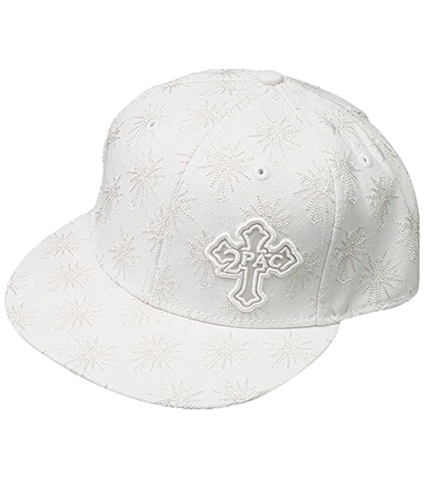 Tupac Damen und Herren Hip Hop Cap mit Kreuz-Stickerei Flat-Rim TC108767TUP4 Weiß Tupac Damen und Herren Hip Hop Cap mit Kreuz-Stickerei Flat-Rim TC108767TUP4 Weiß von BioworldMerch