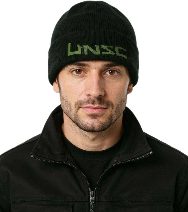 UNSC Unisex Beanie Baumwoll-Mütze im klassischen Schnitt KC160562HLO Schwarz/Grün von BioworldMerch