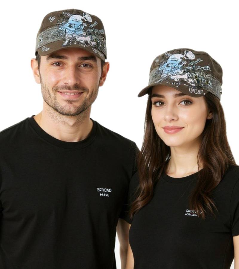 Underoath Unisex Metalcore-Band Baumwoll-Cap im millitärischen Schnitt mit leicht gebogenen Schnitt FC107551UND Braun von BioworldMerch