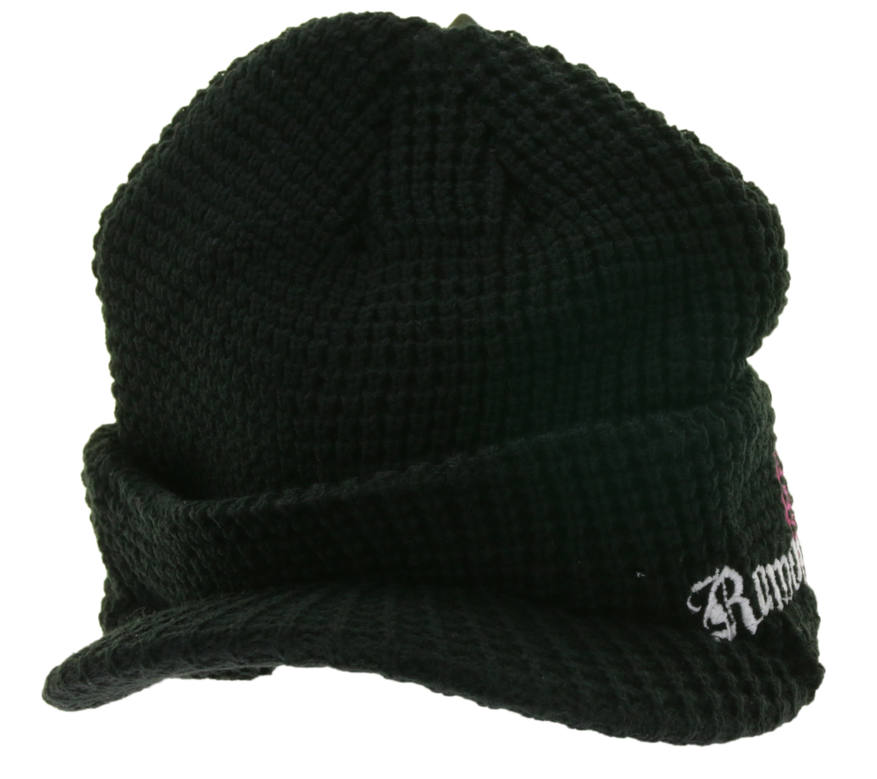 RAMONES Unisex Beanie mit Ramones-Logo und NY Punk Rock Schriftzug Schirm-Beanie Freizeit-Mütze Schwarz/Rosa/Weiß RAMONES Unisex Beanie mit Ramones-Logo und NY Punk Rock Schriftzug Schirm-Beanie Freizeit-Mütze Schwarz/Rosa/Weiß von BioworldMerch