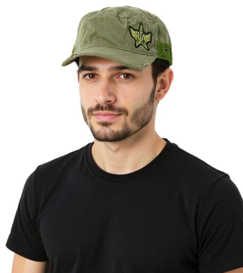 Unisex Cap Baumwoll-Cap im millitärischen Schnitt mit leicht gebogenen Schnitt Feldmütze FC110821RJA Olivgrün Unisex Cap Baumwoll-Cap im millitärischen Schnitt mit leicht gebogenen Schnitt Feldmütze FC110821RJA Olivgrün von BioworldMerch