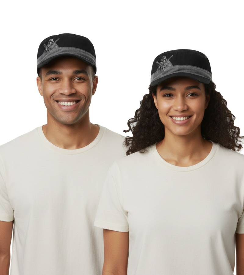 From First to Last Unisex Cap Baumwoll-Cap im millitärischen Schnitt mit leicht gebogenen Schnitt Schwarz/Grau From First to Last Unisex Cap Baumwoll-Cap im millitärischen Schnitt mit leicht gebogenen Schnitt Schwarz/Grau von BioworldMerch