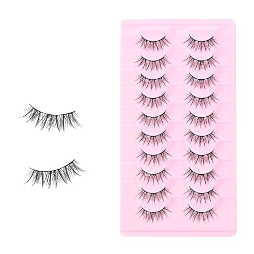 10 Paar Fake Lashes, Natürlich Künstliche Wimpern, Kiss Wimpern, Superschlankem Wimpern, Ein Stück Energetische Mädchen Falsche Wimpern, Wiederverwendbare Natural Fake Lashes von Bipl