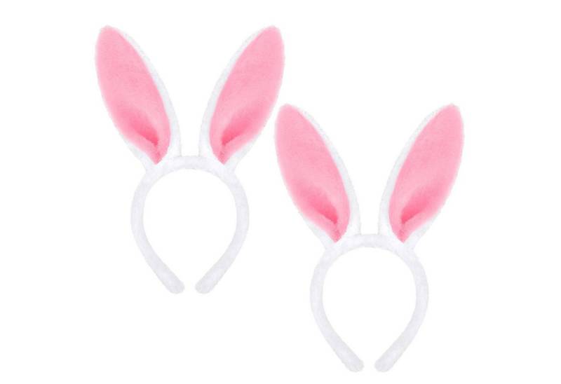 Bipl Haarreif 2er Set Rosa Plüsch Hasenohren Haarreif für Ostern & Partys von Bipl