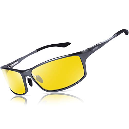 Bircenpro Nachtsichtbrille zum Fahren, Blendfreie HD-Al-Mg Metall Rahmen Nachtfahrbrille für Herren und Damen Bircenpro Nachtsichtbrille zum Fahren, Blendfreie HD-Al-Mg Metall Rahmen Nachtfahrbrille für Herren und Damen von Bircenpro