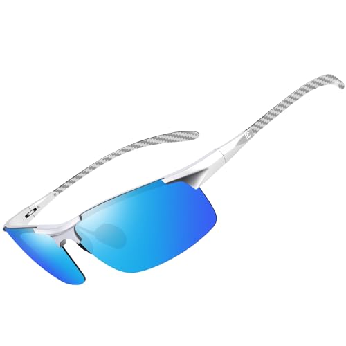 Bircenpro Sonnenbrille Für Herren Polarisiert: UV Schutz Kohlefaser Temple Sport Sonnenbrille Für Fahren Bircenpro Sonnenbrille Für Herren Polarisiert: UV Schutz Kohlefaser Temple Sport Sonnenbrille Für Fahren von Bircenpro