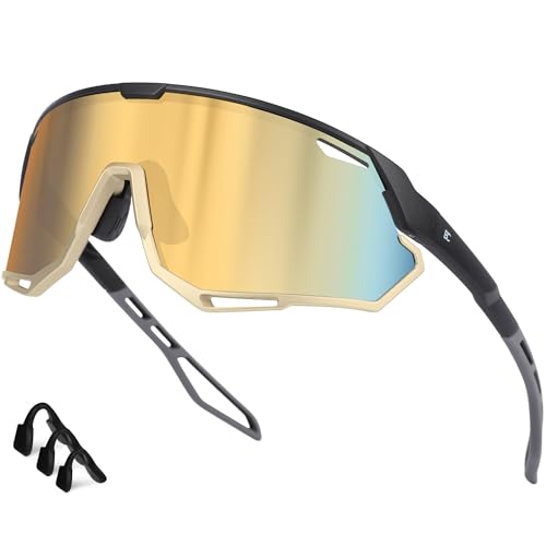 Bircenpro Sportbrille-Sonnenbrille für Herren Damen – UV Protection Fahrradbrille Radbrille für Laufen, MTB, Golf, Rennrad und Radfahren von Bircenpro