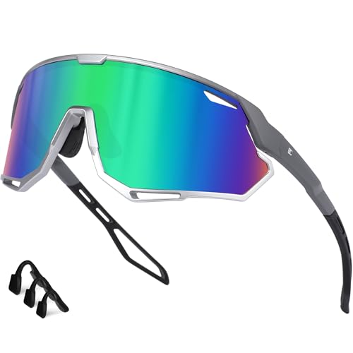Bircenpro Sportbrille-Sonnenbrille für Herren Damen – UV Protection Fahrradbrille Radbrille für Laufen, MTB, Golf, Rennrad und Radfahren von Bircenpro