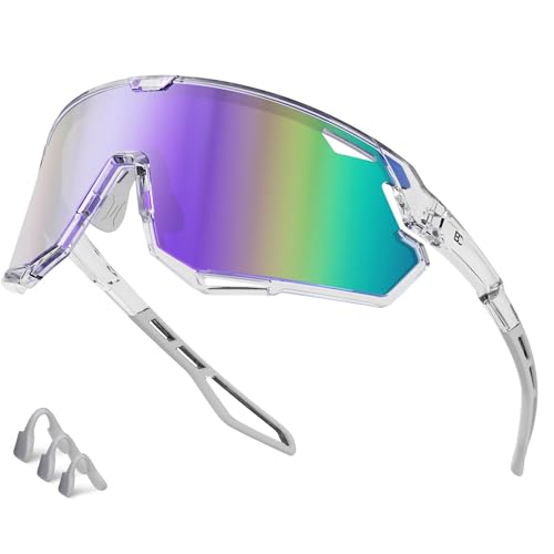 Bircenpro Sportbrille-Sonnenbrille für Herren Damen – UV Protection Fahrradbrille Radbrille für Laufen, MTB, Golf, Rennrad und Radfahren von Bircenpro