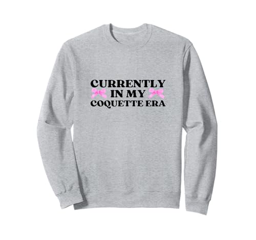 Damen Coquette Aesthetic Currently In My Coquette Era Bow Sweatshirt Damen Coquette Aesthetic Currently In My Coquette Era Bow Sweatshirt von Birchwood Foundry